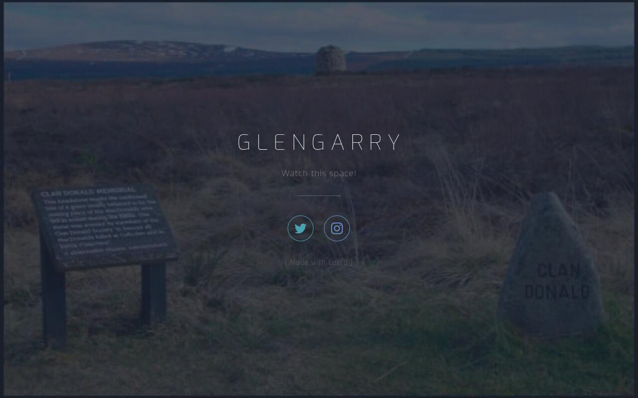 Carrd profile picture for @glengarry
